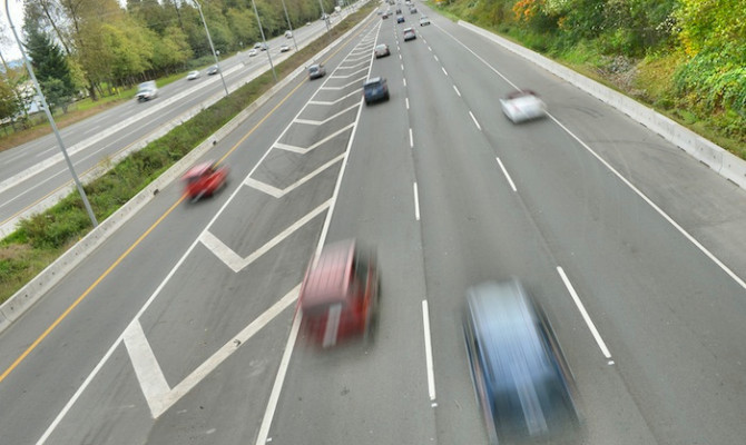 The blur of a B.C. highway... Photo: Boaz Joseph, Surrey Leader